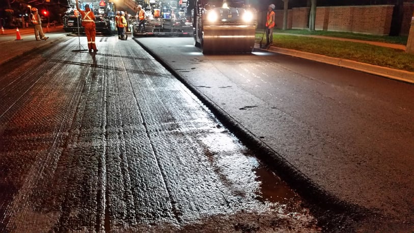 ACE XP Polymer Fibers reinforces a heavily traveled roadway